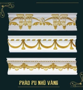 Phào chỉ PU dát vàng