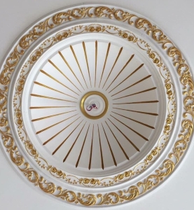 Mâm thạch cao dát vàng