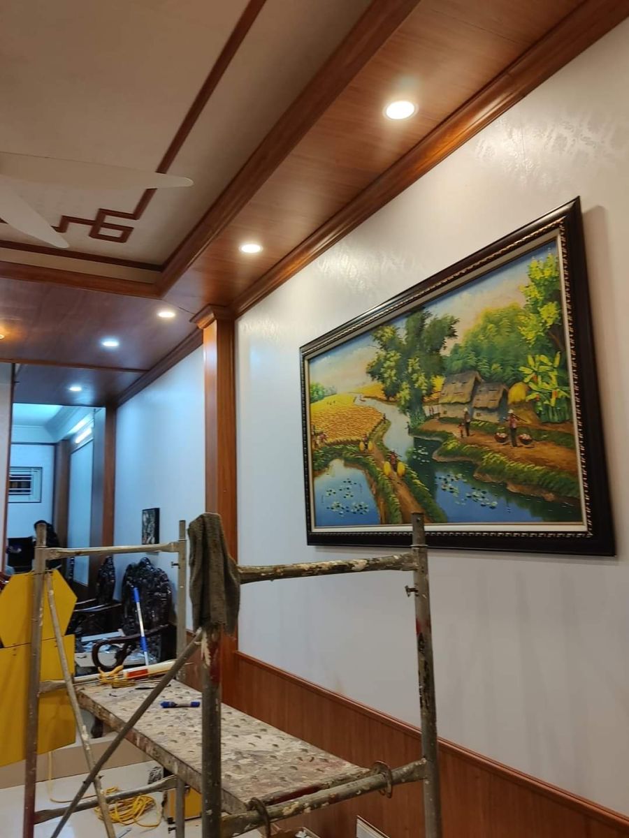 thi công tấm ốp PVC vân đá giá tốt