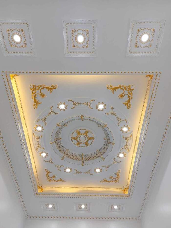 thi công trần thạch cao phòng khách