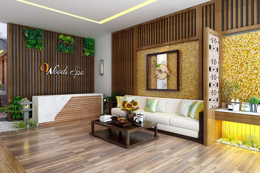 Thi công vách ngăn trang trí spa giá rẻ